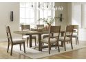 Wooden Dining Chair in Brown with Foam Cushion - Harrow